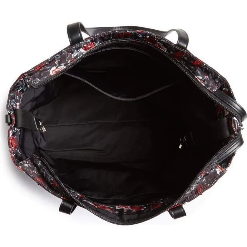 Rebecca Minkoff Baby Diaper Bag Large Black Nylon Tote w/ Floral Changing Pad